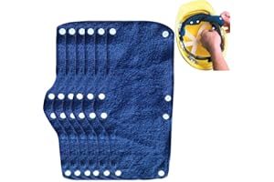 10 Pcs Hard Hat Sweatband,Reusable Cotton Helmet Sweat Band Liner Pad,Washable Soft Terry Sweatband with Liner Snap,Hard Hat 
