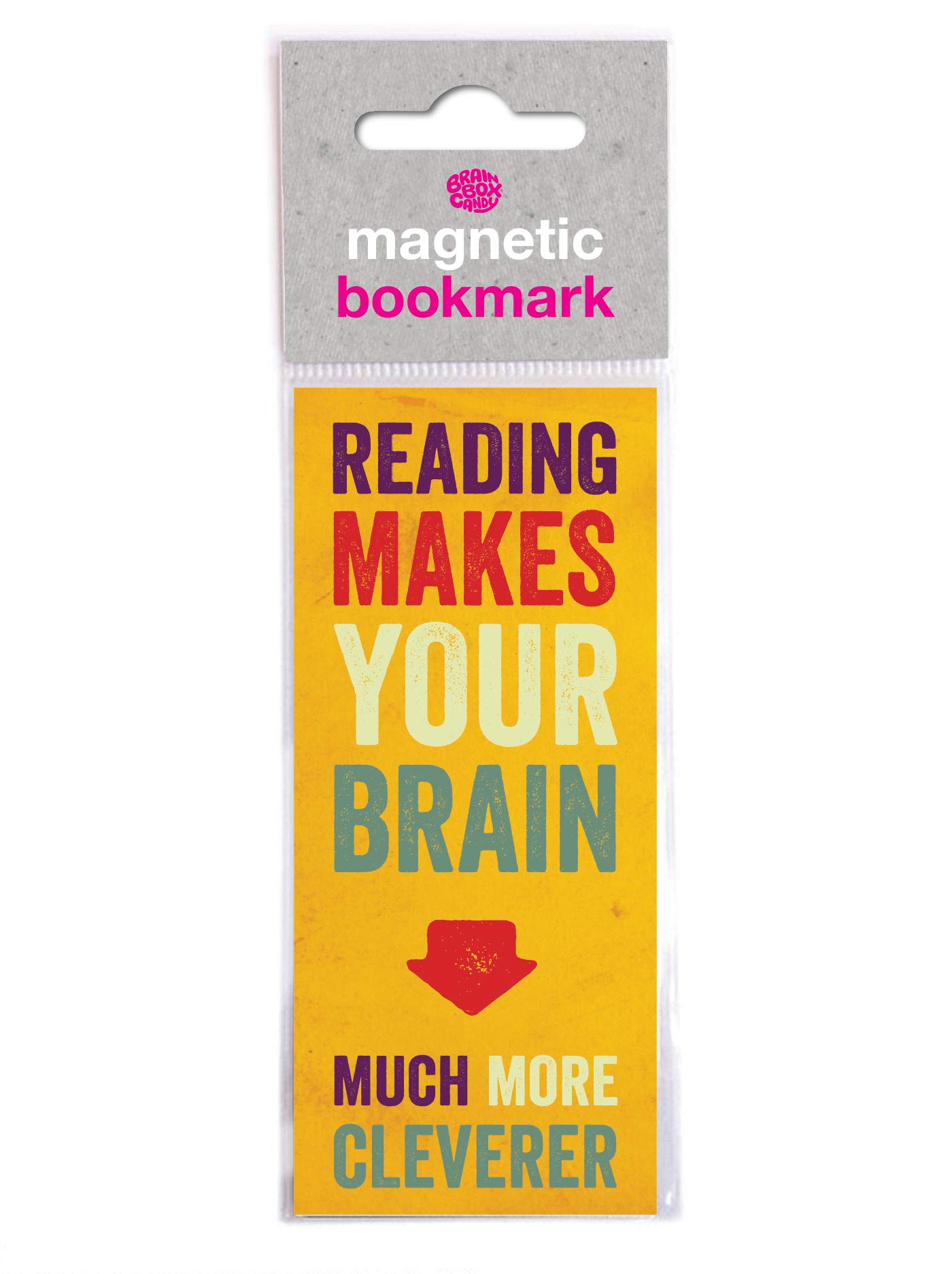 Brainbox Candy - Funny 'Brain Cleverer' Magnetic Bookmark - Perfect Little Birthday Gift for Him Her Friends Book Lovers Bookworms - Stocking Fillers