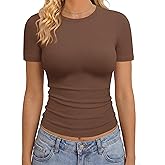 GAYHAY Shirts for Women - Slim Fit Short Sleeve Crop Top Crew Neck Casual Basic Tees Spring Summer Fashion Clothing 2026