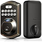 Veise Fingerprint Door Lock, Keyless Entry Door Lock, Electronic Keypad Deadbolt, Biometric Smart Locks for Front Door, Auto 