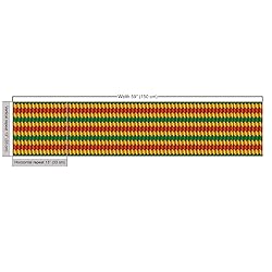 Ambesonne Rasta Fabric by The Yard, Geometrical Zig