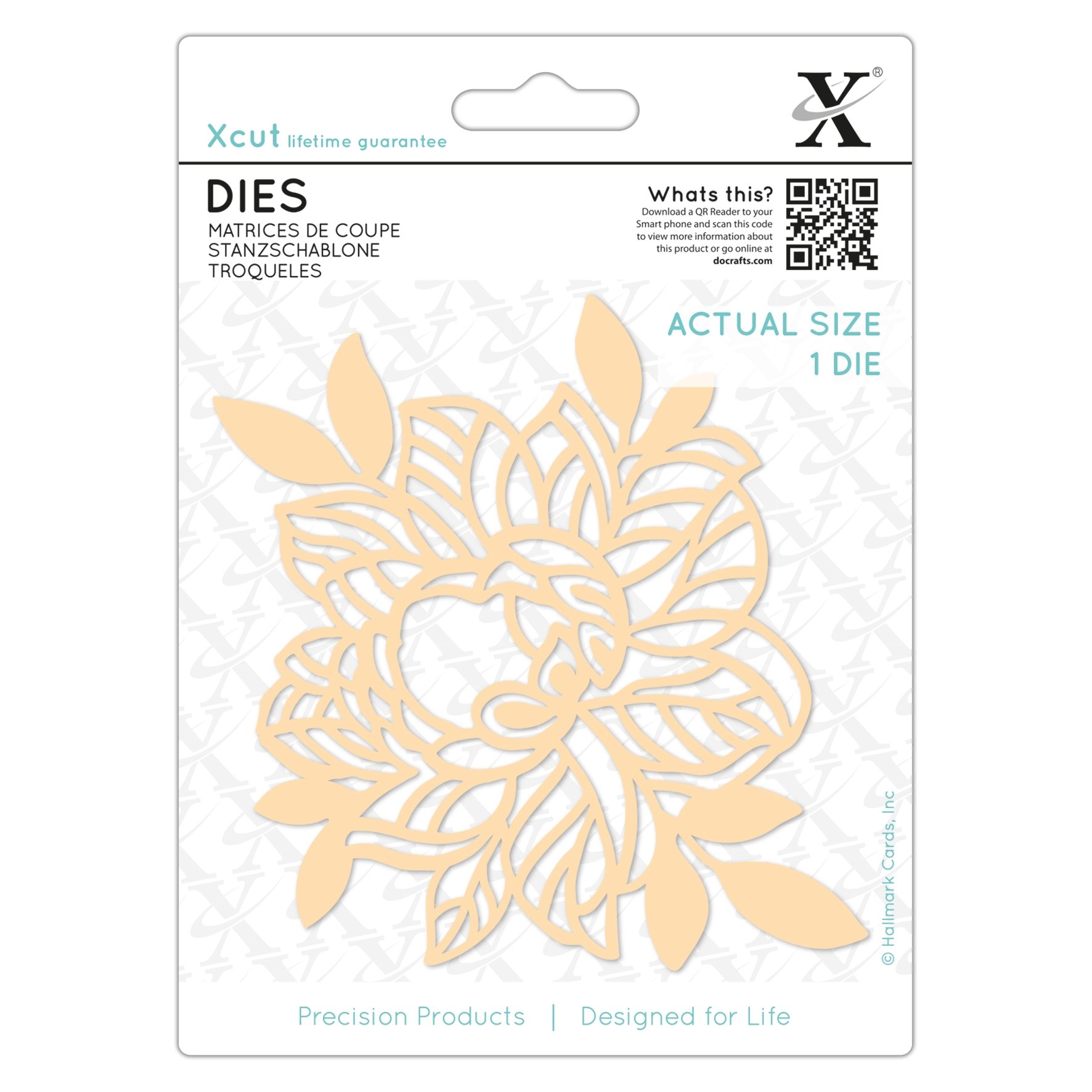 Xcut Die, Bloom, 1 Piece, Carbon Steel, Art & Craft, Cutting Tool Supplies, For Beautiful Decoration, Card Making, Gift Tag, Wrapping, Scrapbooking, Invitation Making, Crafters Companion