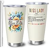 RUIYIMOEO Boss Lady Gift for Women, Best Boss Lady Gifts Coffee Mugs, Boss Day Gift Travel Mug, 20oz Coffee Tumbler, Gifts for Bosses Travel Mugs