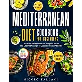 Mediterranean Diet Cookbook for Beginners: Quick and Easy Recipes for Weight Control - 28-Day Meal Plan, Shopping List, Full-Color Pictures, and Lifestyle Changes to Cultivate Healthy Habits