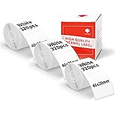 3-Roll Phomemo M110 Original Labels 1.57"x 0.75"(40x20mm),Black on White, Compatible with Phomemo M110/M120/M200/M220/M221 Label Printer, Multi-Purpose Self-Adhesive Thermal Label,320PCS/Roll