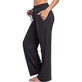 ADANIKI Sweatpants Women Yoga Pants with Pockets for Women Pajamas Work Pants Wide Leg Drawstring Pants for Women's Lounge