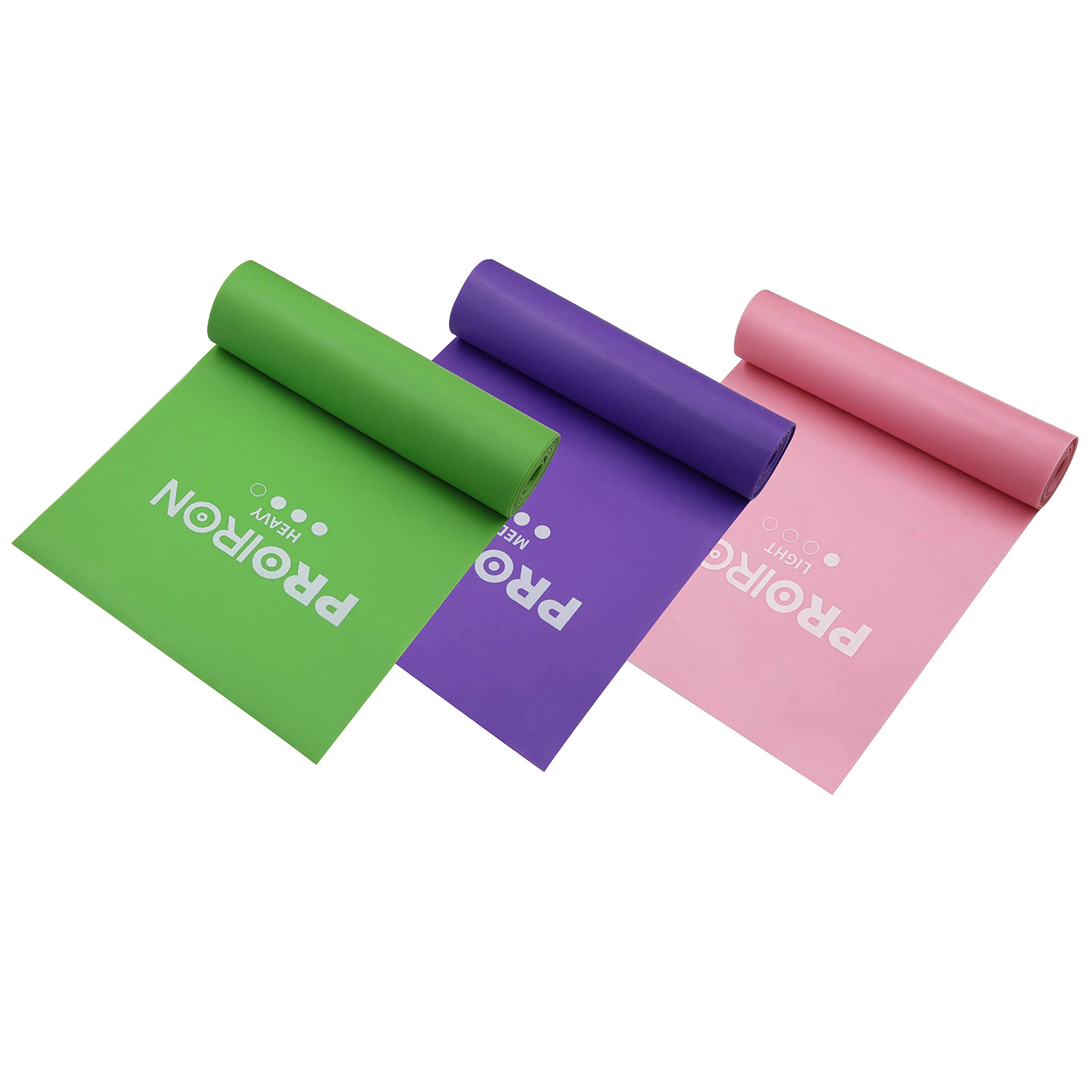 PROIRON Latex-Free Resistance Bands, Exercise Bands for Strength Training, Yoga, Pilates, Stretching, Home Gym Workout, Upper Lower Body, Light Medium Heavy