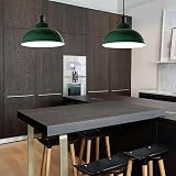 LEDSone Retro Green Metal Ceiling Lampshade 29cm Easy Fit Pendant Light view 5