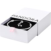 PANDORA Moments Snake Chain Slider Bracelet - Charm Bracelet for Women - Sterling Silver with Clear Cubic Zirconia - 11"