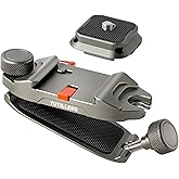 YUTILLENS Camera Backpack Clip with Arca-Style Quick Release and Anti-Drop Dual-Lock, Max Load 66 lb Aluminum Clip for Mirrorless/DSLR Cameras, Hands-Free for Hiking Travel and Street Photography