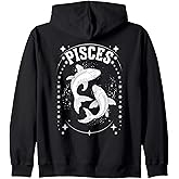 Pisces zodiac - Feb March birthday Graphic art Pisces sign Zip Hoodie