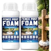 YOTEBLE Fence Post Foam, Pure Resin Fast Expanding, Easy to Use, 100G+100G | Waterproof Post Hole Expanding Polyurethane Expanding Foam for Fence Mailbox, Deck &amp; Anchor, Easy Concrete Alternative Mix