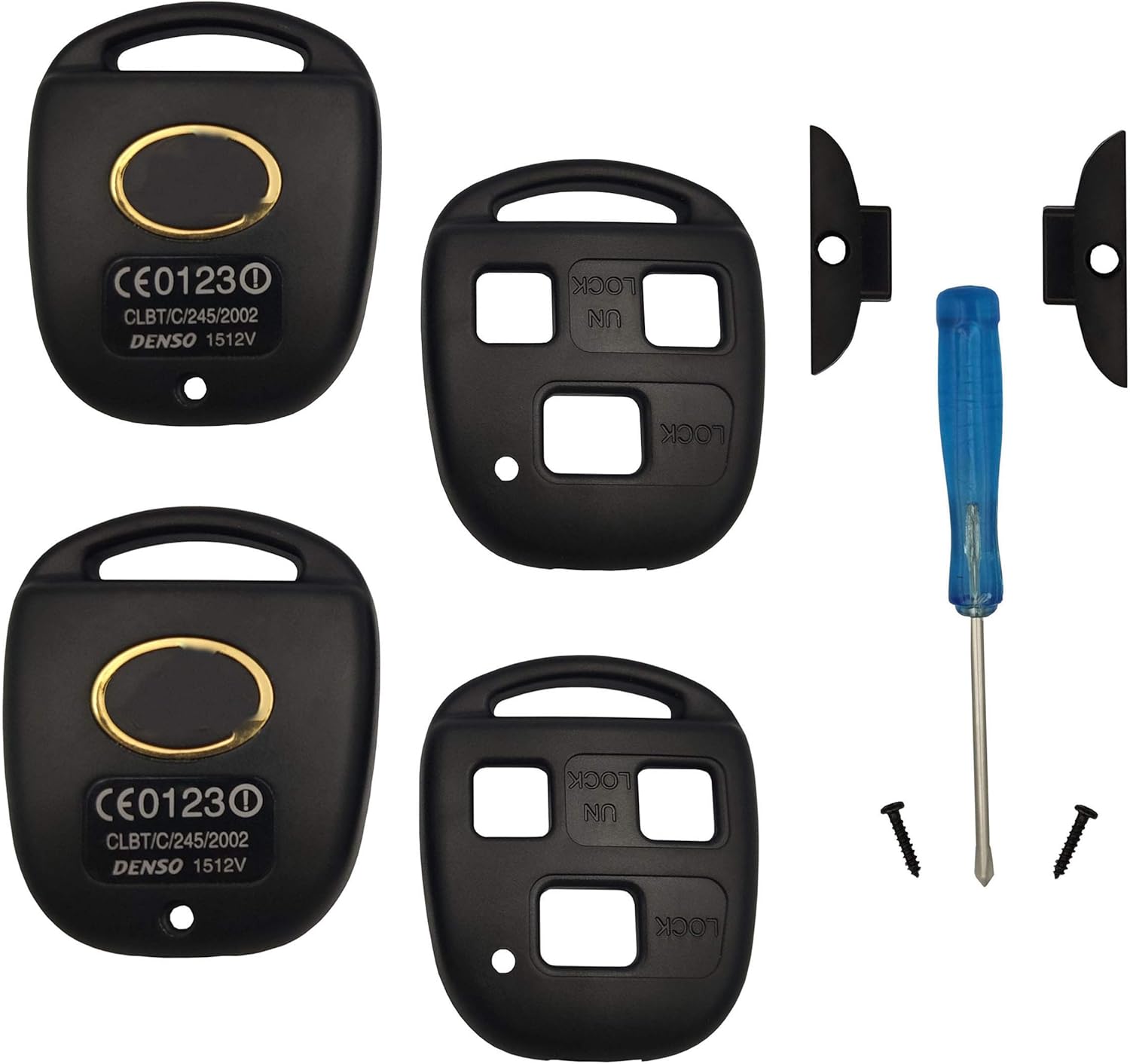 Amazon Com Key Shell Replacement For Lexus Gs300 Gs400 Gs430 Gx470 Is300 Ls400 Ls430 Lx470 Rx300 Rx330 Rx350 Rx400h Rx450h Sc430 Keyless Entry Remote Binowen Key Fob Housing 2pc Car Electronics