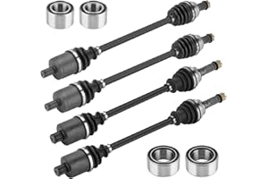 ISEYEC Front Rear Left and Right CV Axle shaft & Wheel Bearing Set for Polaris Ranger 800 Crew/XP/EFI 2010 2011 2012 2013 2014- Full Set