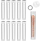 10PCS 10ml Clear Plastic Test Tubes with Caps, Sample Frozened Test Tubes Vials Seal Cap Container for Laboratory School Scie