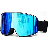 SPOSUNE Ski Goggles Over Glasses with Dual lens | Anti-fog Anti-UV Snow Goggles for Men Women Youth Skiing Snowmobile
