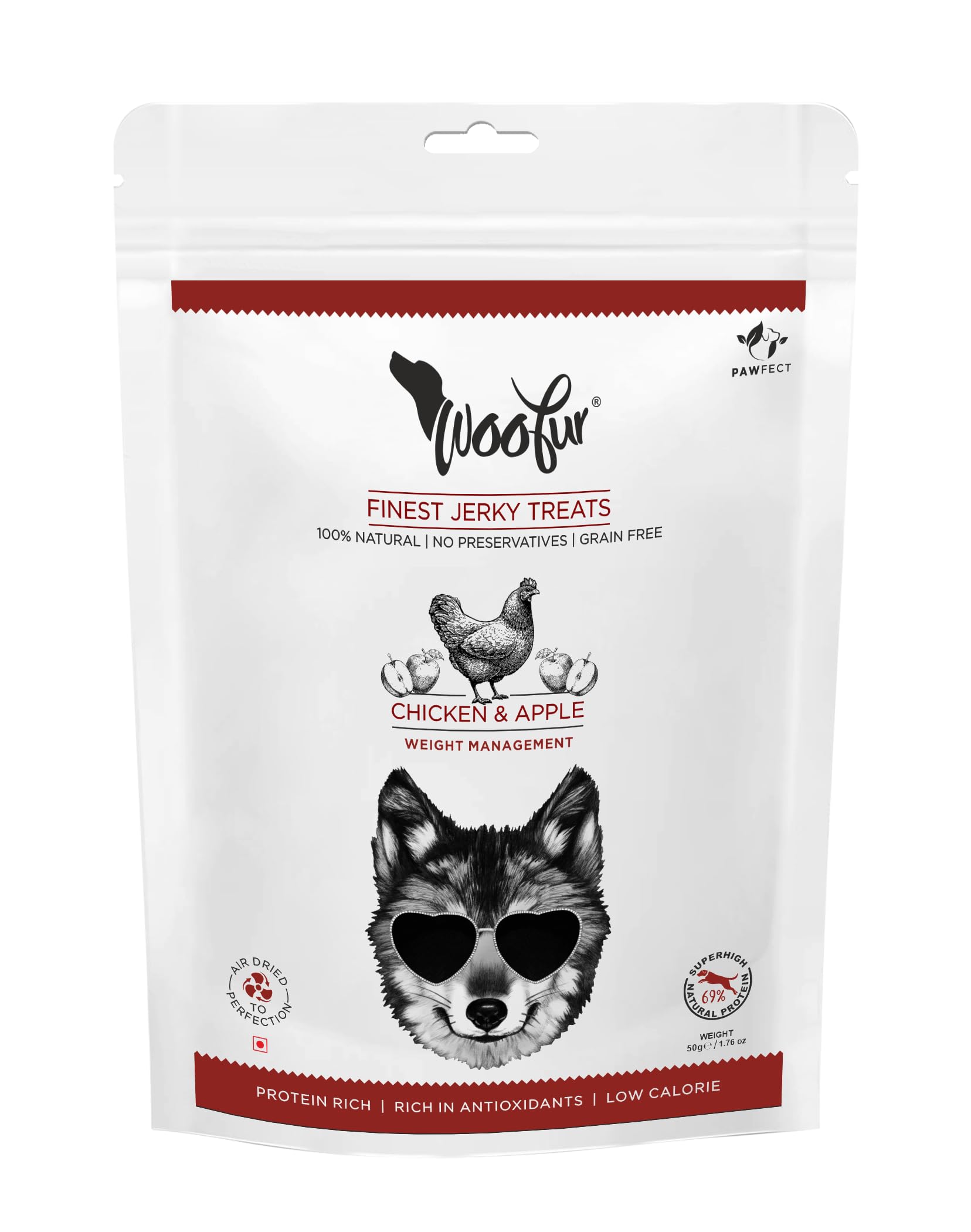 Jerky Treats: Chicken & Apple (50g/1.76oz)