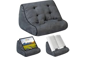 Gifts for Readers & Writers Book Couch iPad Stand | Cushioned Tablet Stand & Book Holder| Reading Pillow for Bed Time | Table