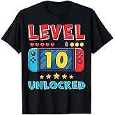 10 Year Old Bday Decorations Son Boy 10yr 10th Birthday T-Shirt