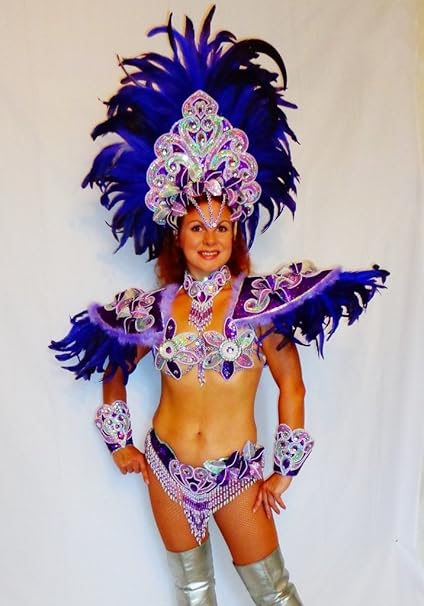 BLACK CABARET Feather SAMBA CARNIVAL Costume Headdress
