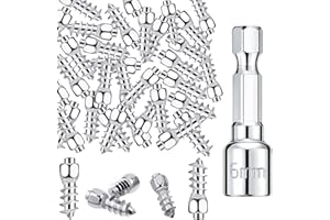 Frienda 200 Pcs Snow Carbide Screw Tire Studs Silver 6 x 15 mm Wheel Tyre Snow Spike Trim Screw in Tire Studs with Installation Tool for Car Truck Bicycle Boot Motorcycle ATV Accessories