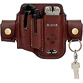 1791 EDC Multitool Sheath, Leather EDC Organizer, Belt Pouch Fits Multitool, Knife, Pen, Keys - Compatible with Heavy Duty Leatherman, Gerber and SOG