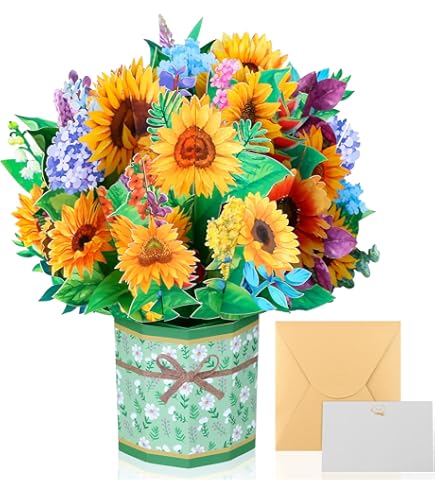 Thank You Grassplot Pop Up Greeting Cards With Blank Note-921363