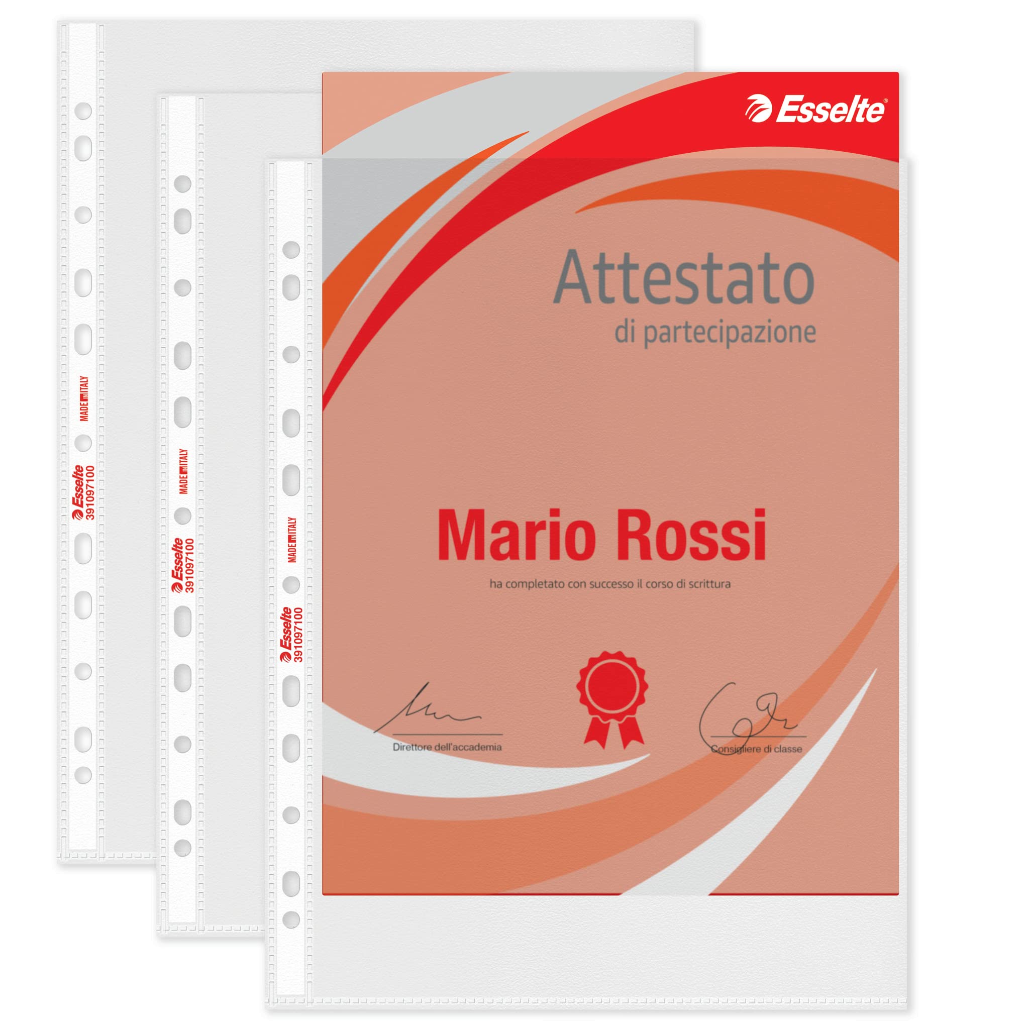 Esselte 391097100 Envelope A Perforation, Transparent