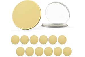Funria 12 Pcs Brass Coin Blanks for Laser Engraving Blanks Solid Brass Coin with Acrylic Protection Box Threaded Edged 40mm Blank Challenge Coins for DIY Crafts Commemorative Collection Gifts(3mm)