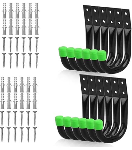 2Pcs Heavy Duty Storage U-Hooks Garage Bike Ladder... – Grandado - View #10