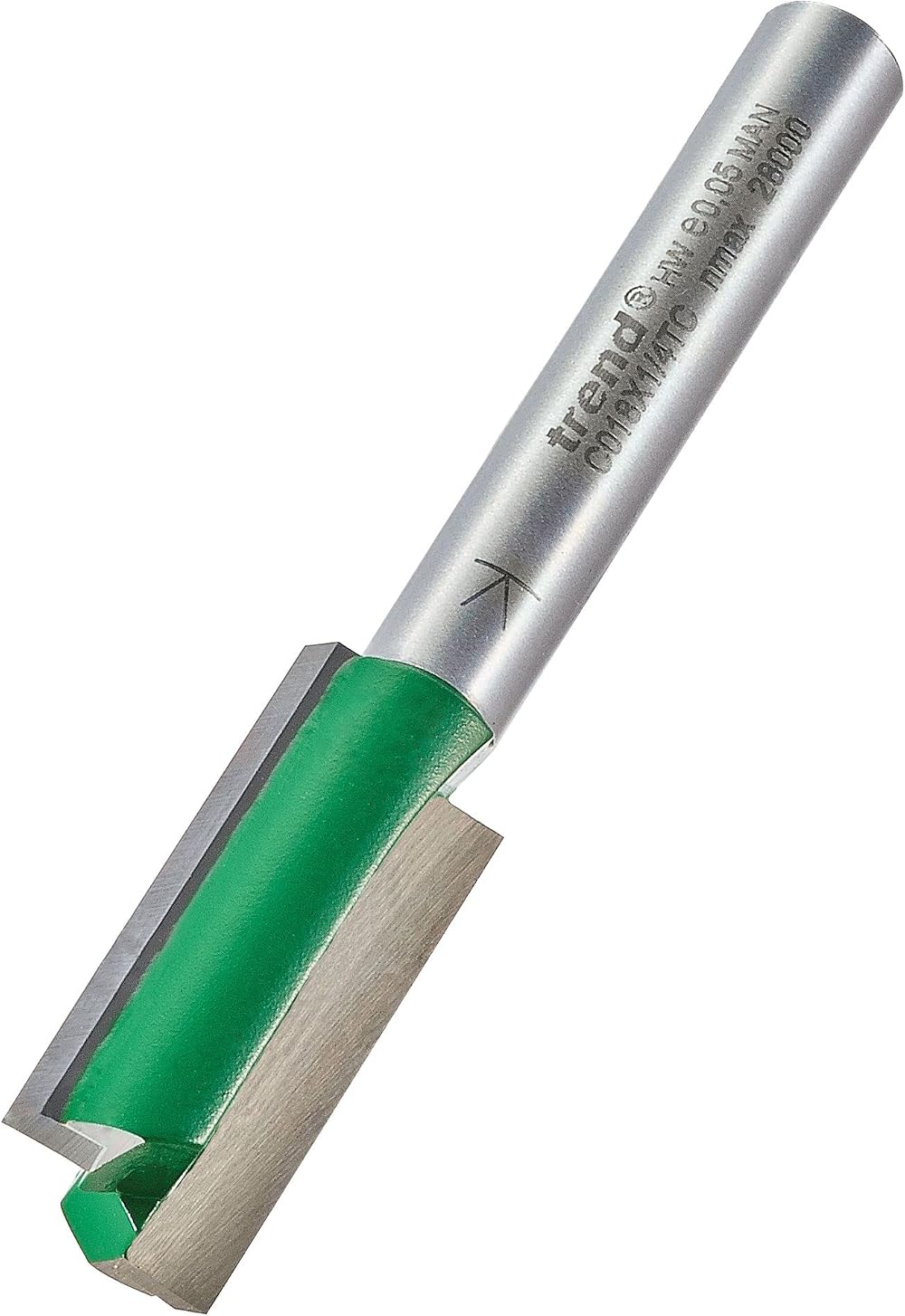 Trend Trend CraftPro Straight Two Flute Router Cutter Bit 1/4 Shank 11.1mm