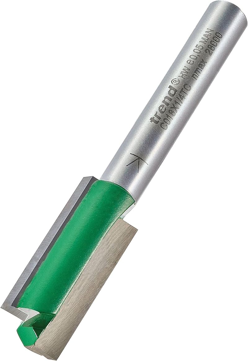 Trend Trend CraftPro Straight Two Flute Router Cutter Bit 1/4 Shank 11.1mm
