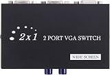 Keavenoy 2 Pack 2 Port VGA Switch 2 In 1 Out 1920x1440 Video Sharing Switcher view 6