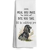 TAEDIN Every Meal You Make Every Bite You Take Funny Kitchen Towels Dish Towel 16x24 Inches, Dogs Gifts for Dog Owner Lovers, Cocker Spaniel Paws Absorbent Dish Tea Towels for Bathroom Decor