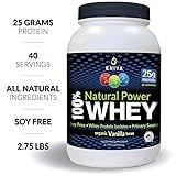 100% Whey Protein Powder 2.75LB. 40 Servings. Isolate Primary. All Natural. No S