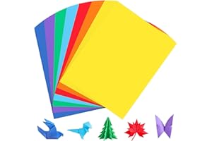 UNCLE PAUL 70 Sheets Colored Cardstock -7 Colors 8.5 x 11 inch Art Crafts Construction 65Ib/180g Thick Card Stock for Printer, DIY Cards Making, Scrapbooking UAP01