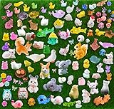 U-Zimikee 150 Pcs Mini Resin Animals Miniature
