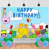 Battle-Dream Island Backdrop 5x3 Vinyl Battle-Dream Island Birthday Party Supplies Photography Background Picture Photoshoot Cake Table Decor Banner Shoot Drapes Poster