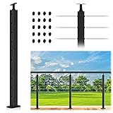 Gyykzz 36" Cable Railing Post with Drilled