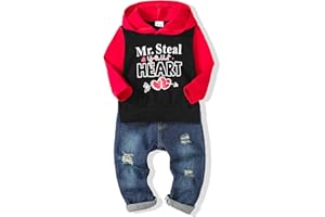 NZRVAWS Baby Boy Clothes Toddler Boy Outfit 2 3 4T 6 12 18 24 Month Fall Winter Hoodie Ripped Jeans Clothing
