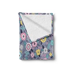 Ambesonne Abstract Throw Blanket, Doodled Drawn