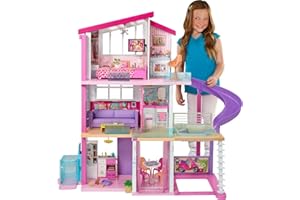 Barbie DreamHouse, Doll House Playset with 70+ Accessories Including Transforming Furniture, Elevator, Slide, Lights & Sounds