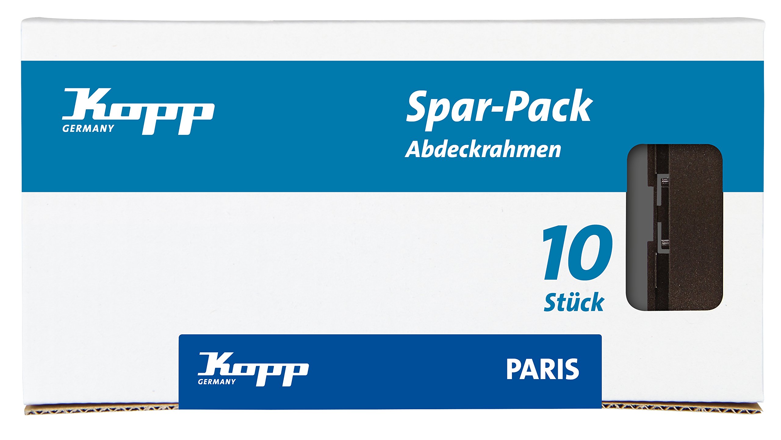 Kopp Paris Professional Pack of 10 402026011 Cover Frame, 1 Gang