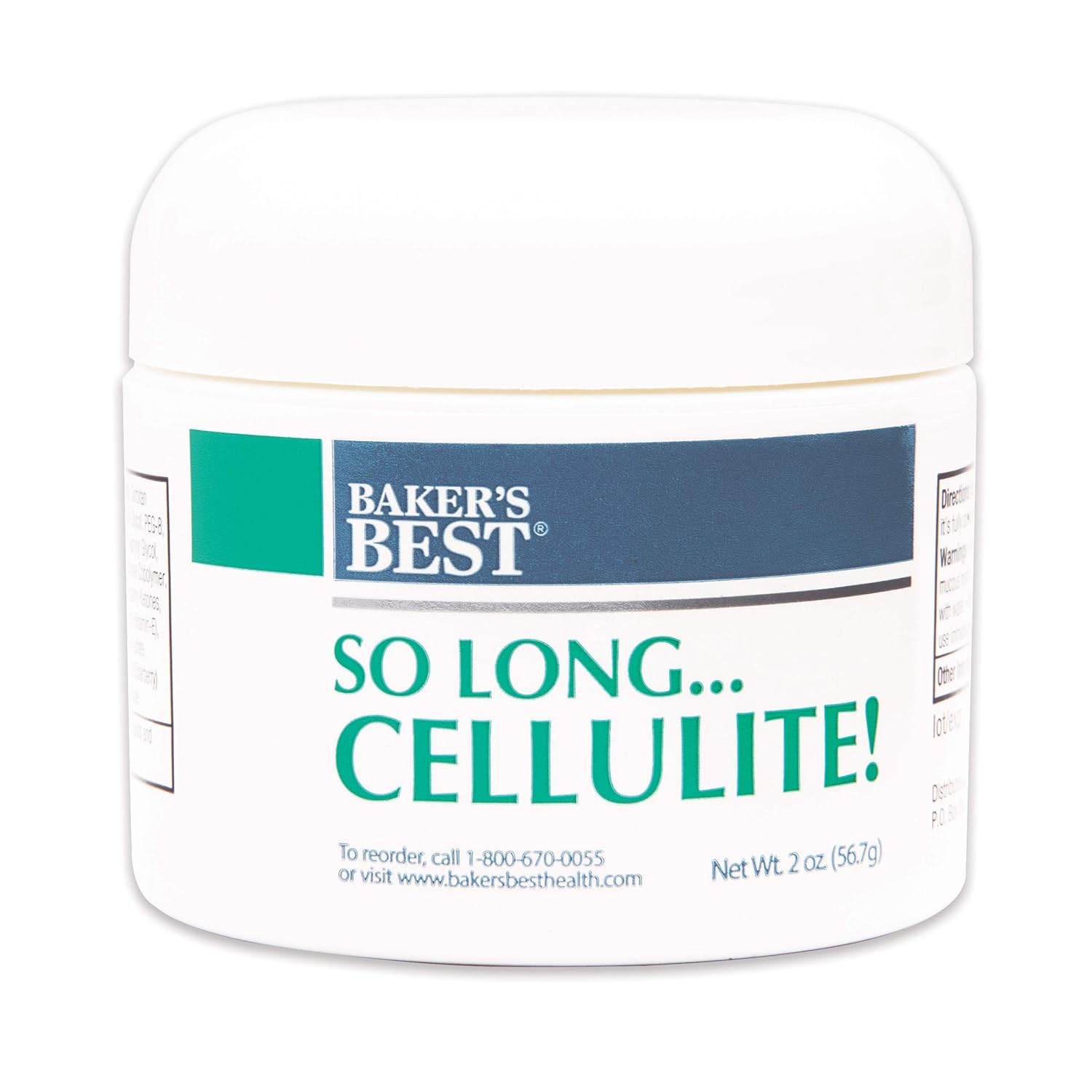 Baker&rsquo;s Best So Long... Cellulite! | Anti-Cellulite Cream for Legs, Thighs and Butt | Cellulite Treatment for Women - 2 Ounce