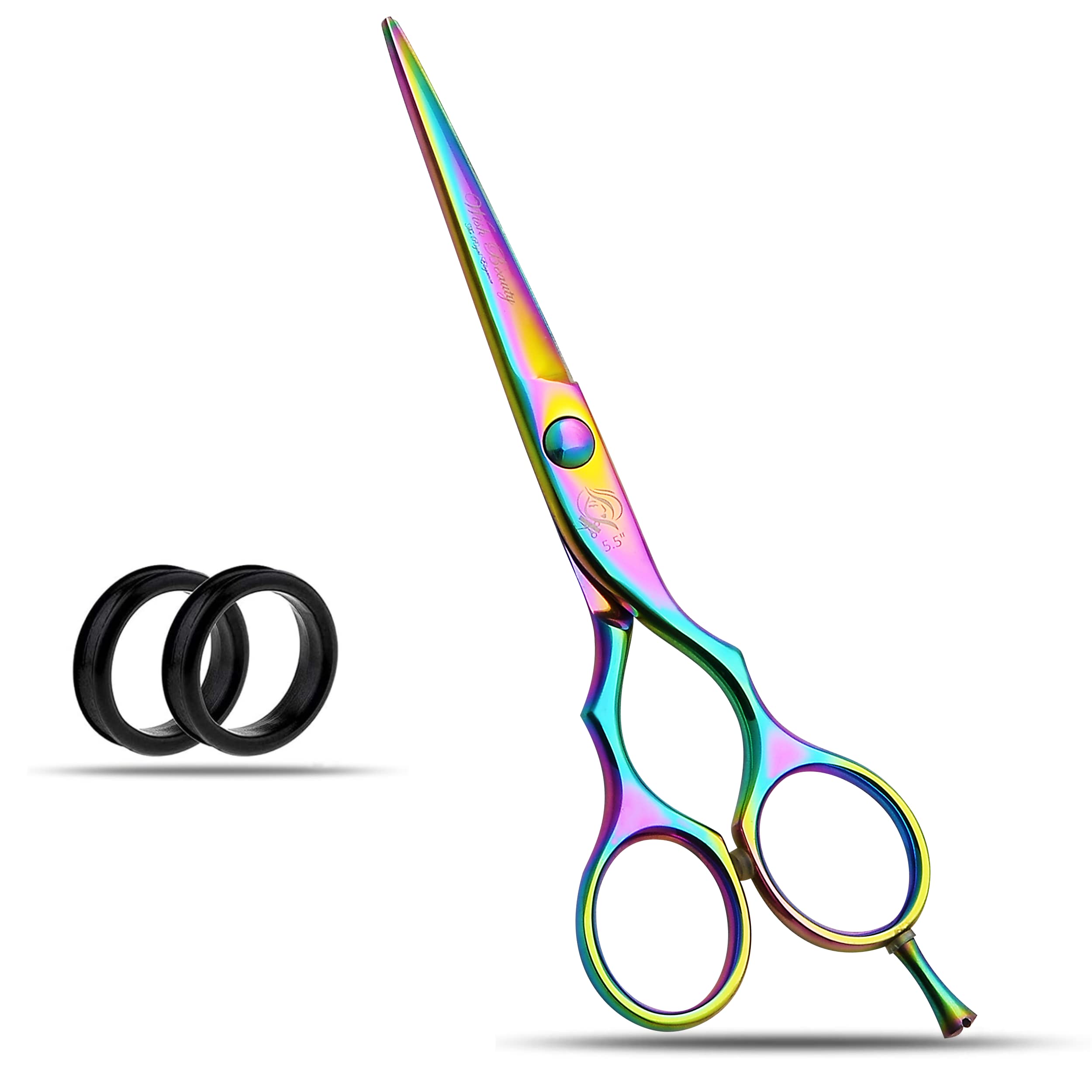 Glamified Glam Hairdressing Barber Hair Scissor for Professional Hairdressers Barbers Stainless Steel Hair Cutting Shears - Men, Women, Children and Adults(5.5")