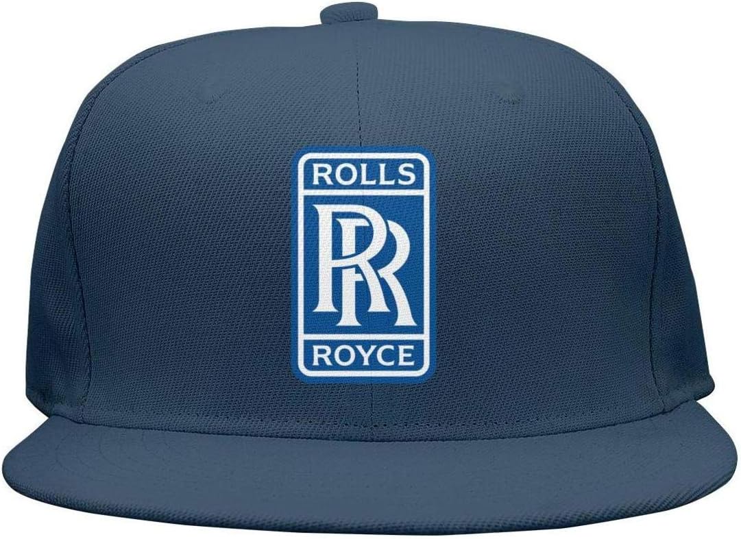 NIDHBD Printed Rolls-Royce-Symbol-Logo-Emblem- Navy-Blue Hip-hop hat Womens Mens