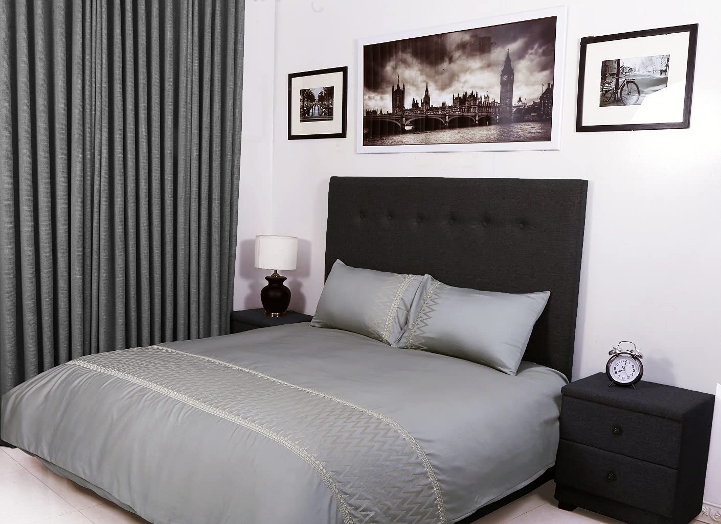 Bed Thread - Egyptian Cotton Double Duvet Covers Set Beige, 400 Thread Count Long Staple Egyptian Cotton Duvet Sets Double, Quilt Cover Bedding Set, Levian Viscose Embroidered 100% Cotton Duvet Sets