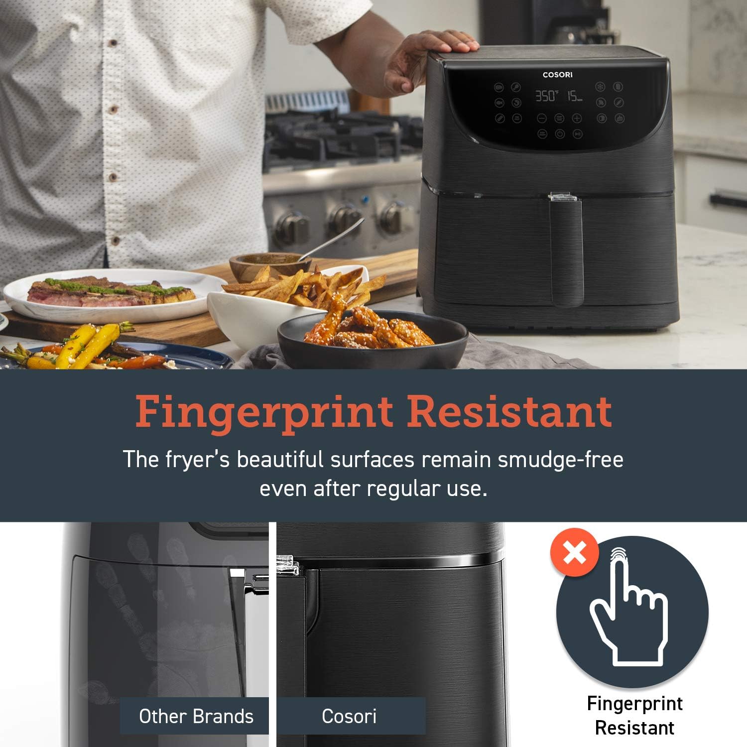 COSORI Air Fryer Max XL(100 Recipes) Electric Hot Oven Oilless Cooker LED Touch Digital Screen with 11 Presets, Preheat& Shake Reminder, Nonstick Basket, 1700W, 5.8 QT-Black: Kitchen & Dining