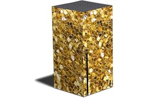 MIGHTY SKINS MightySkins Skin Compatible with Xbox Series X - Gold Chips | Protective, Durable, and Unique Vinyl Decal wrap Cover | Easy to Apply, Remove, and Change Styles | Made in The USA (MIXBSERX-Gold Chips)