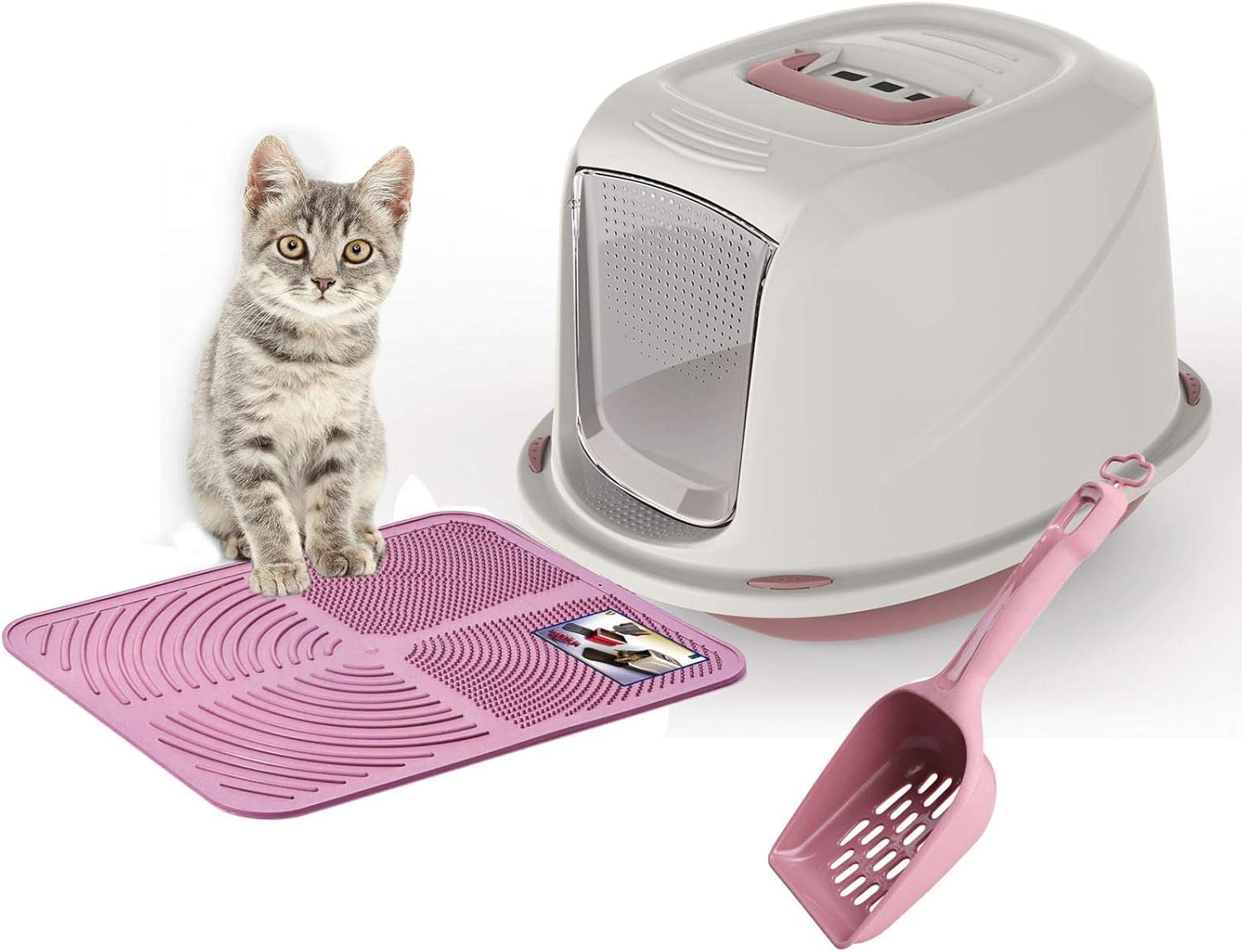Katzenklo Schaufel Mit Behlter Und 8 Abfallscken  2in1 Premium  Katzenstreu Schaufel